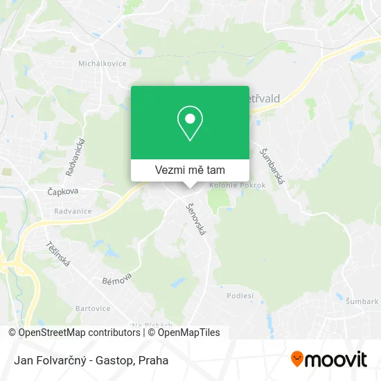 Jan Folvarčný - Gastop mapa