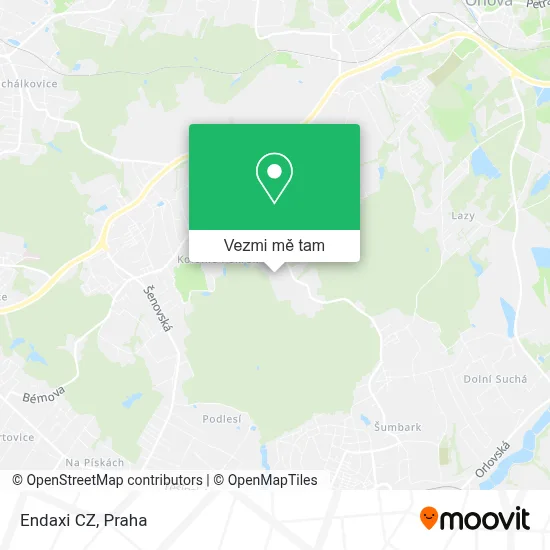 Endaxi CZ mapa
