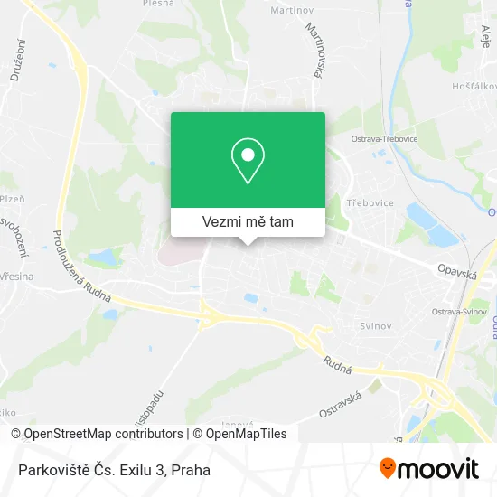 Parkoviště Čs. Exilu 3 mapa