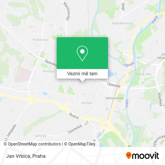 Jan Vrbica mapa