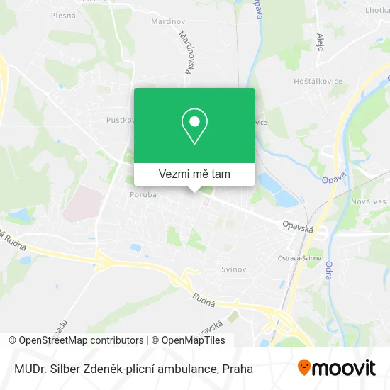 MUDr. Silber Zdeněk-plicní ambulance mapa