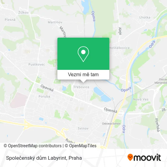 Společenský dům Labyrint mapa
