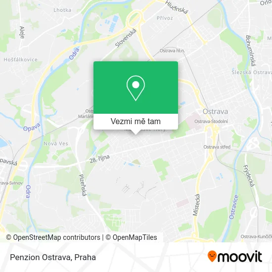 Penzion Ostrava mapa