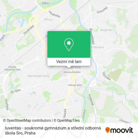 Iuventas - soukromé gymnázium a střední odborná škola Sro mapa