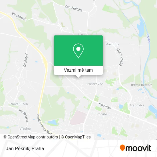 Jan Pěkník mapa