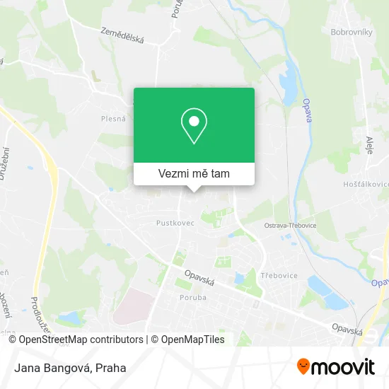 Jana Bangová mapa