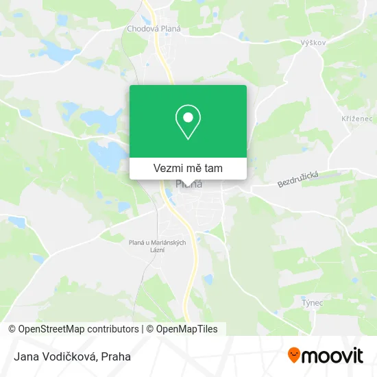 Jana Vodičková mapa