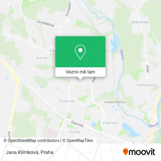 Jana Klímková mapa