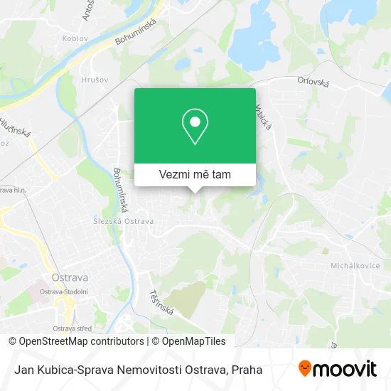 Jan Kubica-Sprava Nemovitosti Ostrava mapa
