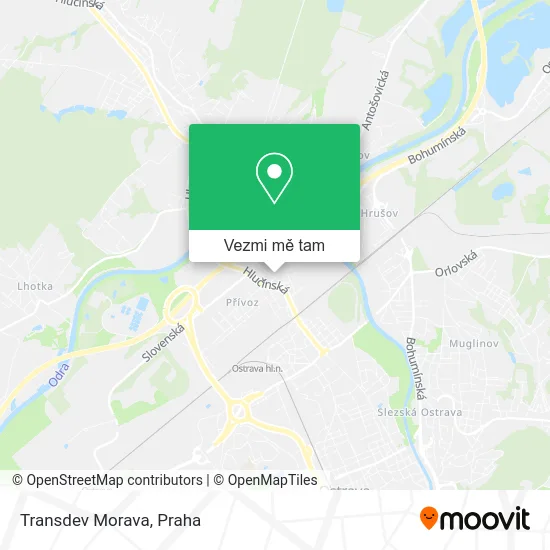 Transdev Morava mapa