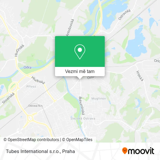 Tubes International s.r.o. mapa