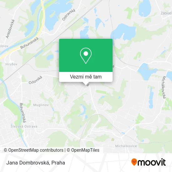 Jana Dombrovská mapa