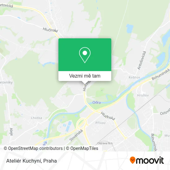 Ateliér Kuchyní mapa