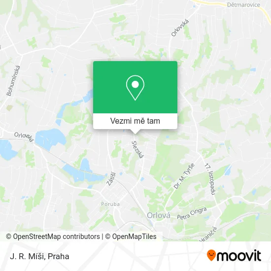 J. R. Míši mapa