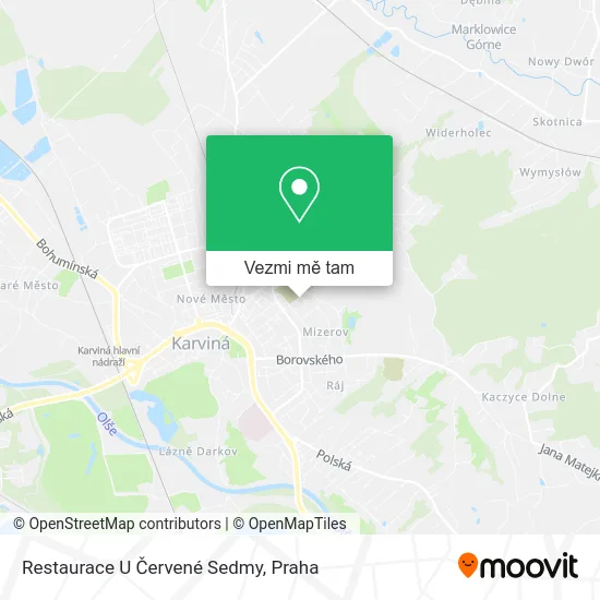 Restaurace U Červené Sedmy mapa