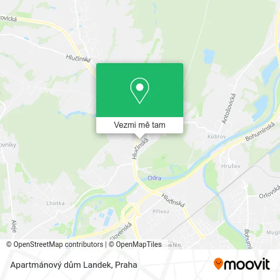Apartmánový dům Landek mapa