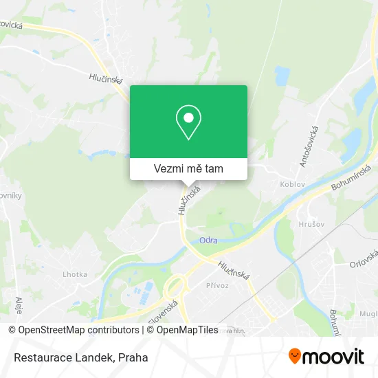 Restaurace Landek mapa