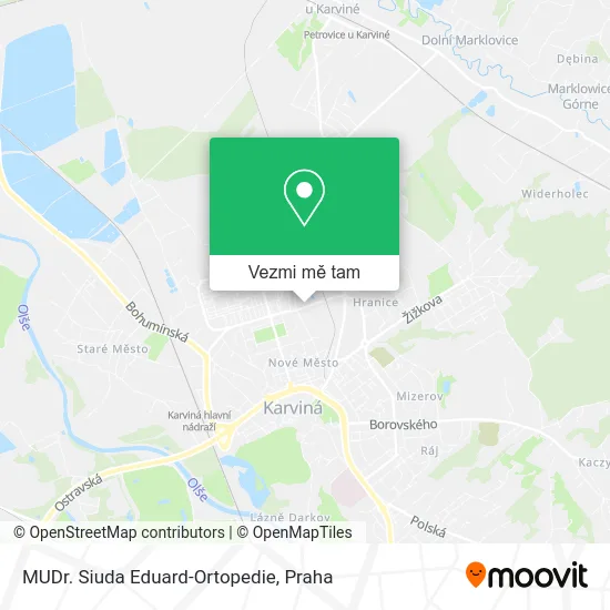 MUDr. Siuda Eduard-Ortopedie mapa