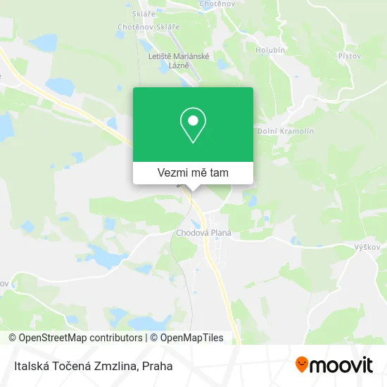 Italská Točená Zmzlina mapa
