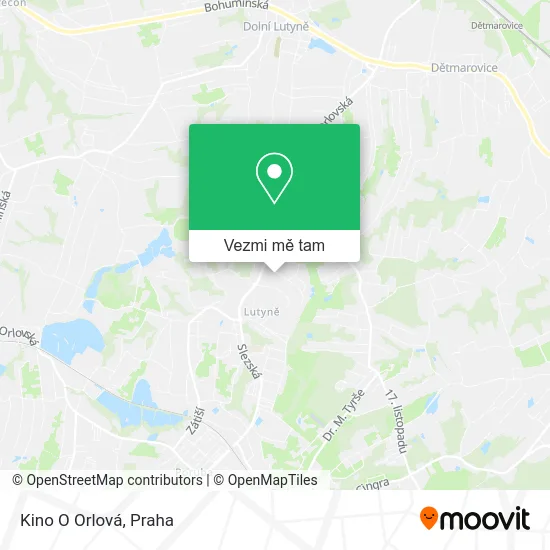 Kino O Orlová mapa