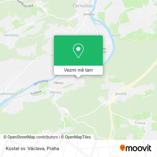 Kostel sv. Václava mapa