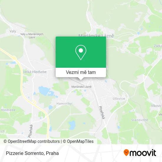 Pizzerie Sorrento mapa