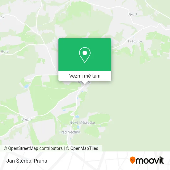 Jan Štěrba mapa