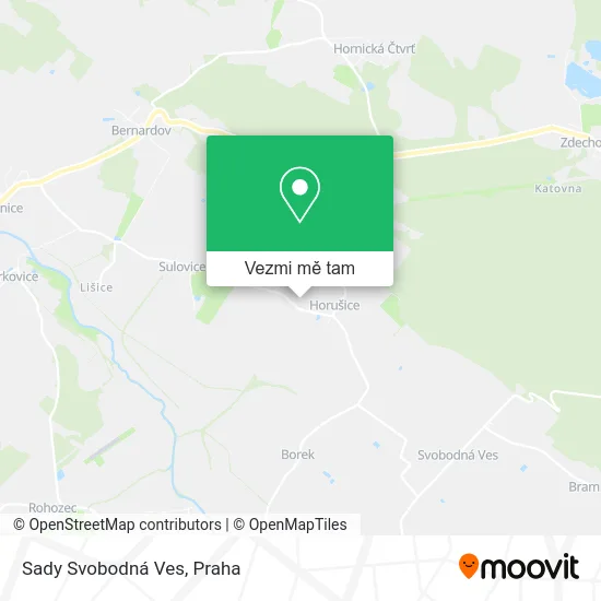 Sady Svobodná Ves mapa