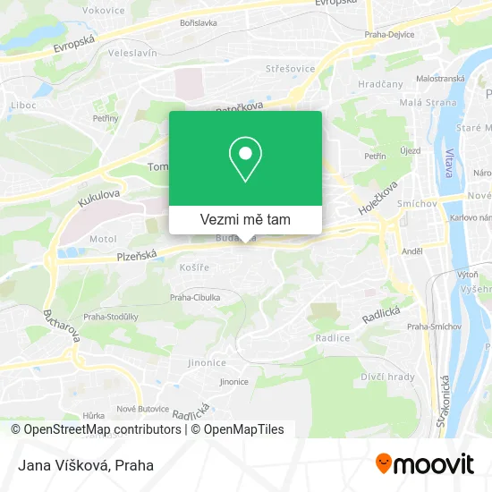 Jana Víšková mapa