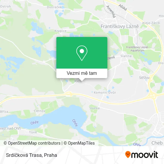Srdíčková Trasa mapa
