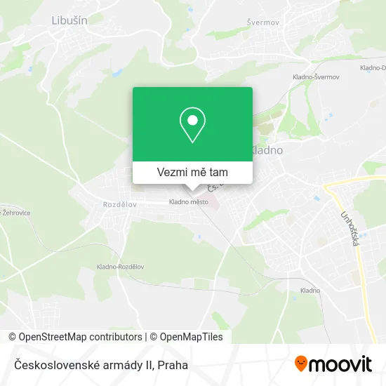 Československé armády II mapa
