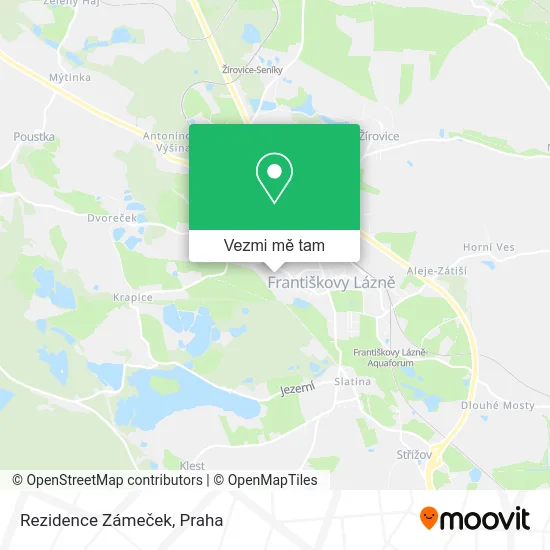 Rezidence Zámeček mapa