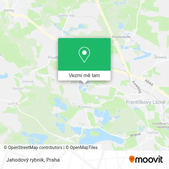 Jahodový rybník mapa