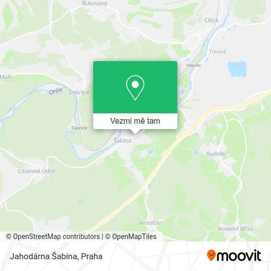Jahodárna Šabina mapa