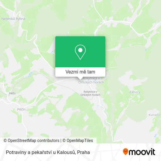 Potraviny a pekařství u Kalousů mapa
