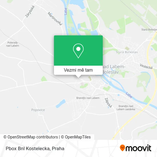 Pbox Bnl Kostelecka mapa