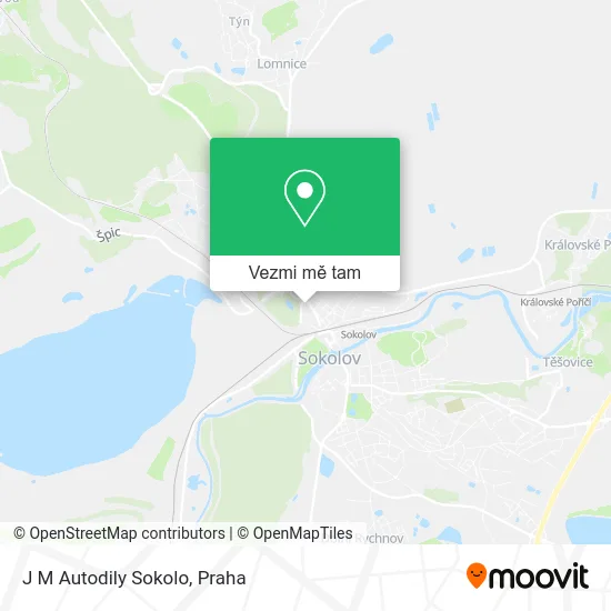 J M Autodily Sokolo mapa