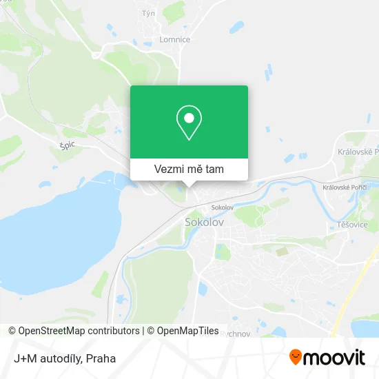 J+M autodíly mapa