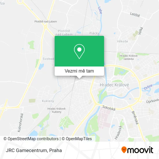 JRC Gamecentrum mapa
