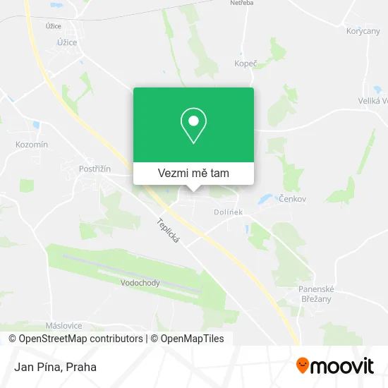 Jan Pína mapa