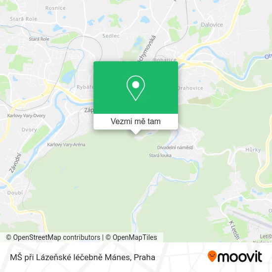 MŠ při Lázeňské léčebně Mánes mapa