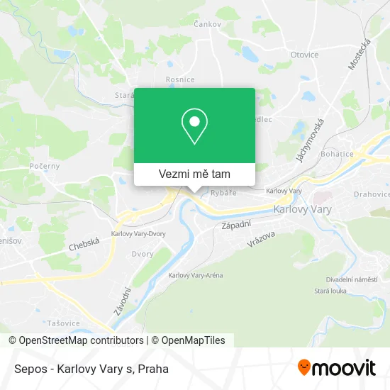 Sepos - Karlovy Vary s mapa