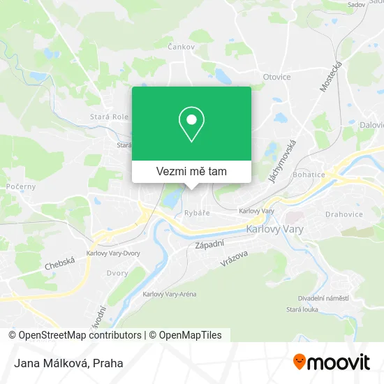 Jana Málková mapa