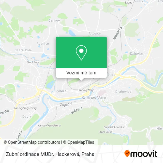 Zubní ordinace MUDr. Hackerová mapa