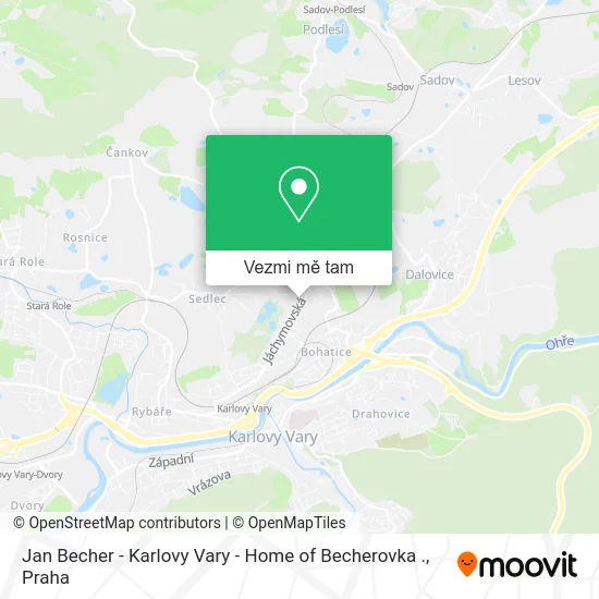 Jan Becher - Karlovy Vary - Home of Becherovka . mapa
