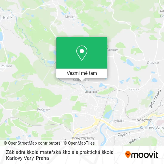 Základní škola mateřská škola a praktická škola Karlovy Vary mapa