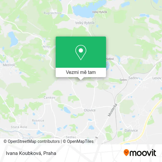 Ivana Koubková mapa