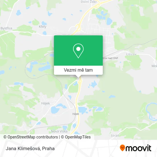 Jana Klimešová mapa