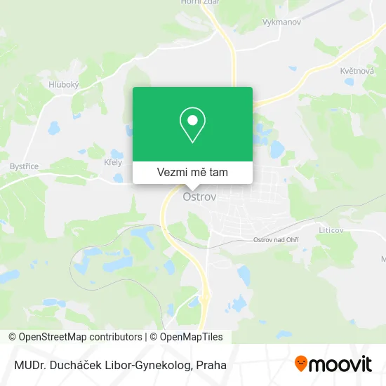 MUDr. Ducháček Libor-Gynekolog mapa