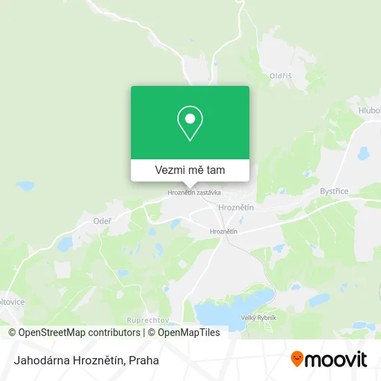 Jahodárna Hroznětín mapa